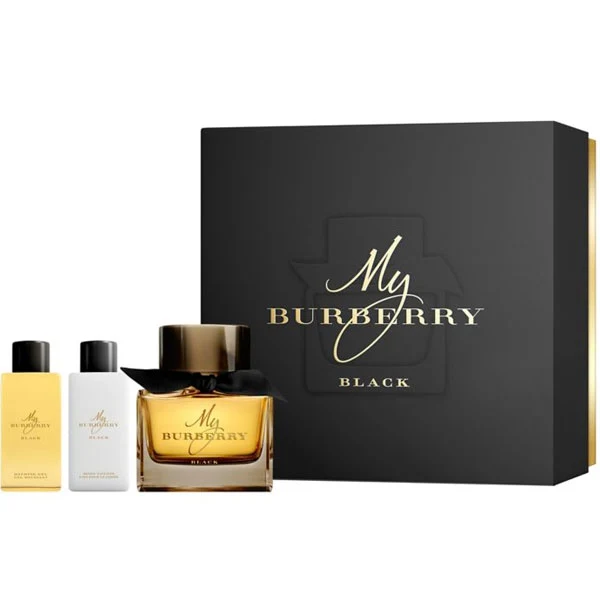 Set My Burberry Black W 3pc Edp 3.0oz + Bathing Gel 2.5oz + Body Lotion 2.5oz