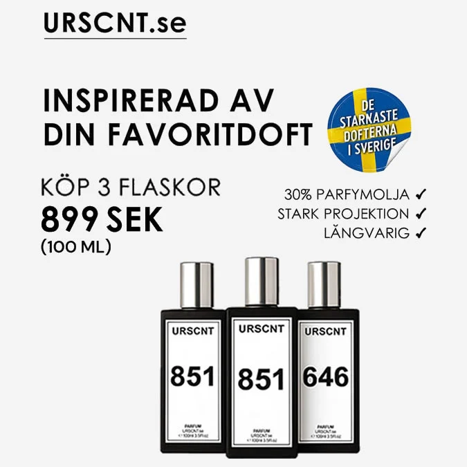 Tre flaskor à 100 ml