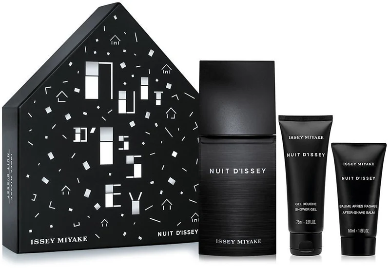 Set Miyake Nuit For Men 3pc Edt 4.2oz Spray