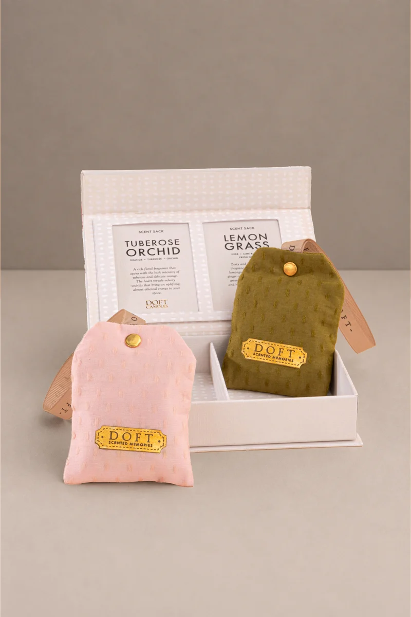 Car Freshner · Scented Sack · Tuberose Orchid & Lemongrass · Gift Set of 2