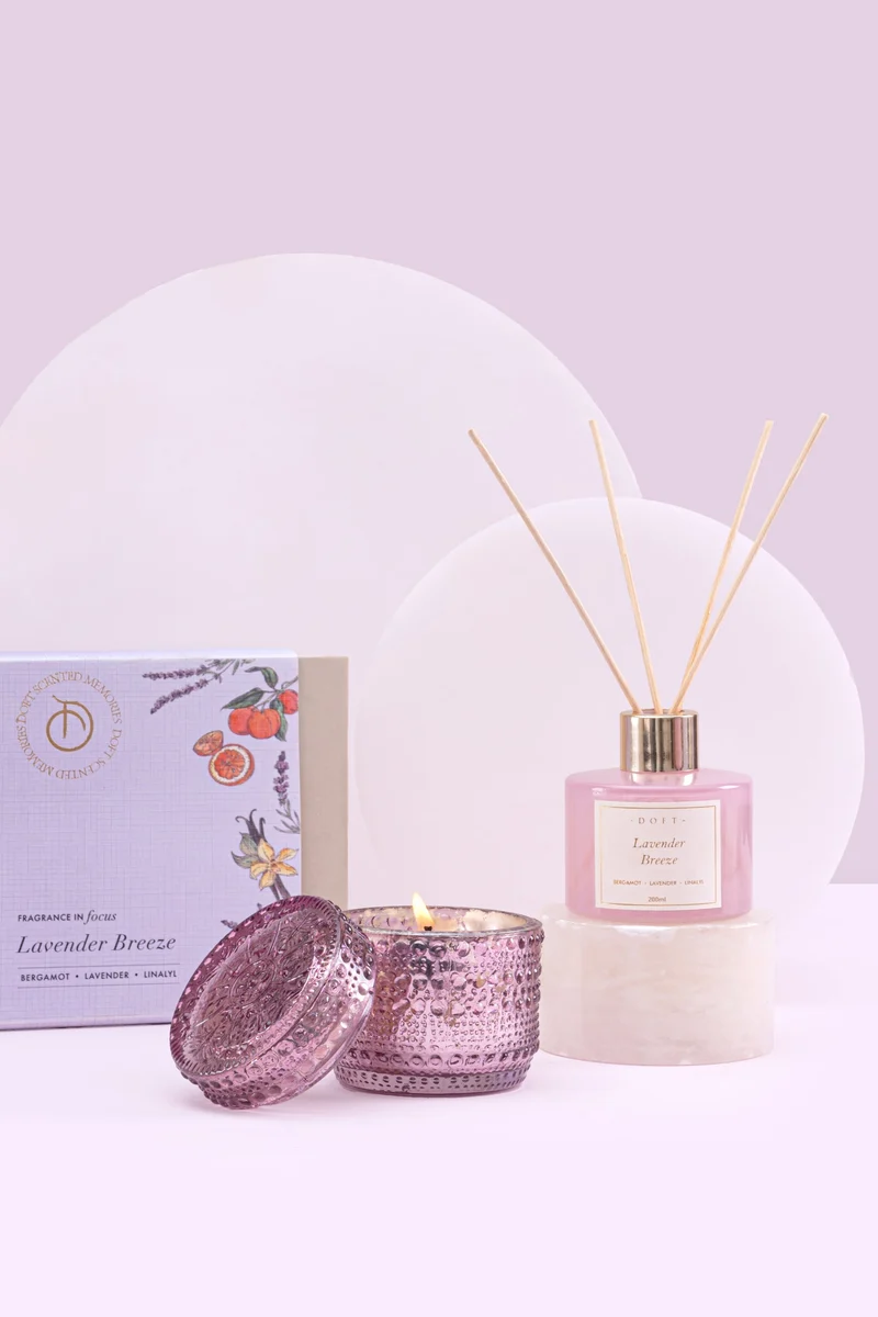 Illume Lid Jar Candle & Diffuser · Purple · Gift Set of 2
