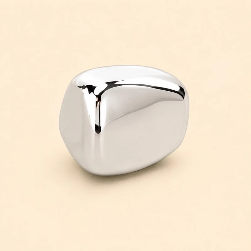 Perfume Tops - Silver Pebble Cap - Wholesale Perfume Cap, FEA 15