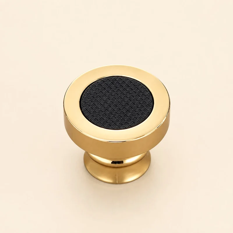 Perfume Tops - Black+Gold Circle Top T Cap - Wholesale Perfume Cap, FEA 15
