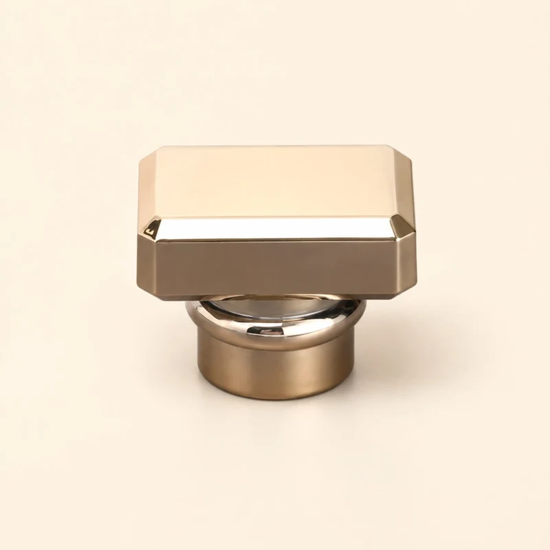 Perfume Tops - Gold Rectangle Top T Cap - Wholesale Perfume Cap, FEA 15