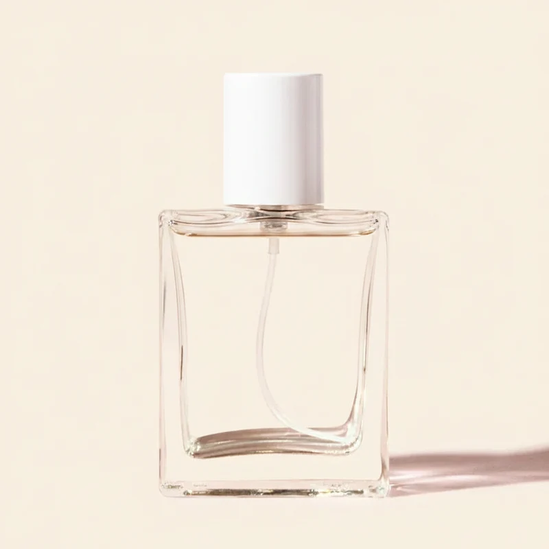 Refillable Perfume Bottles - 50ml Regula + White Medium Screw Top + Gold Spray