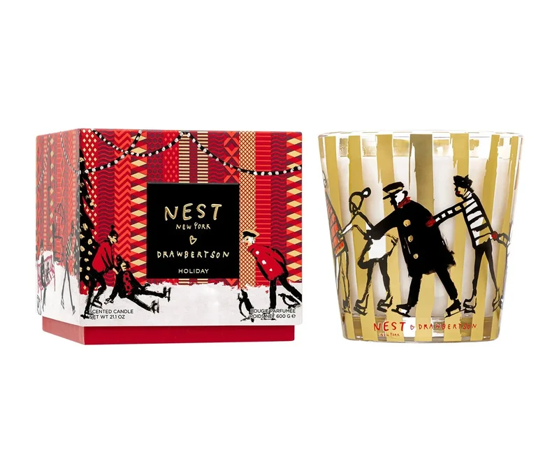 NEST NEW YORK x Drawbertson Holiday Ice Skaters 3-Wick Candle