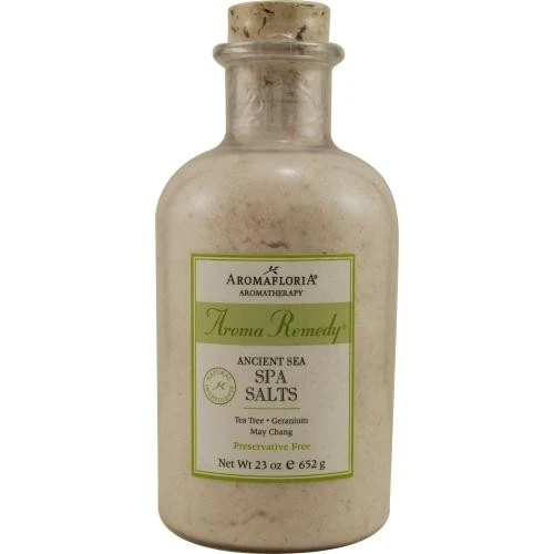 Aroma Remedy Ancient Sea Spa Salts 23 Oz Blend Of Tea Tree, Geranium, And May Chang (preservative Free) By Aromafloria