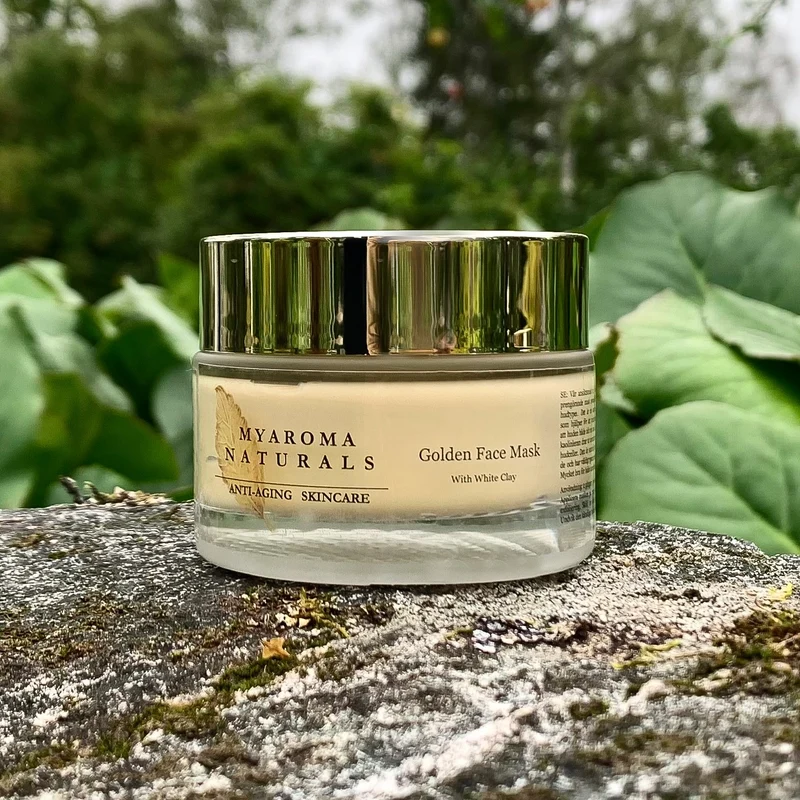 Golden Face Mask (med vit kaolinlera)