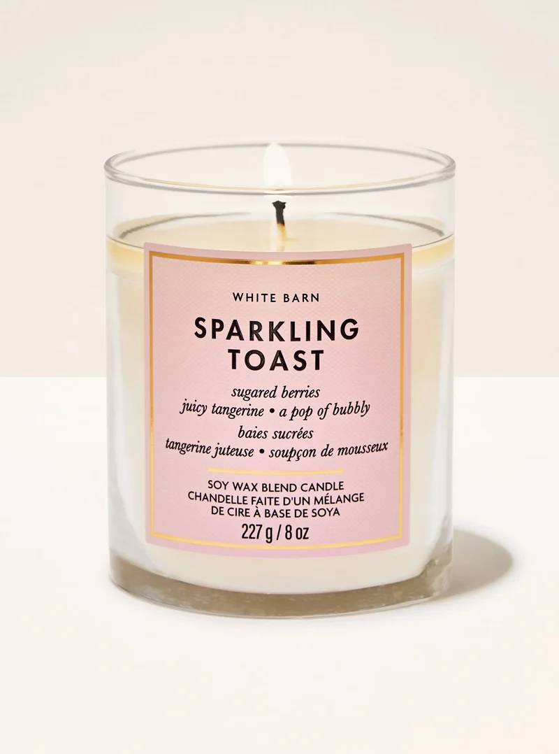 Sparkling Toast Single Wick Candle