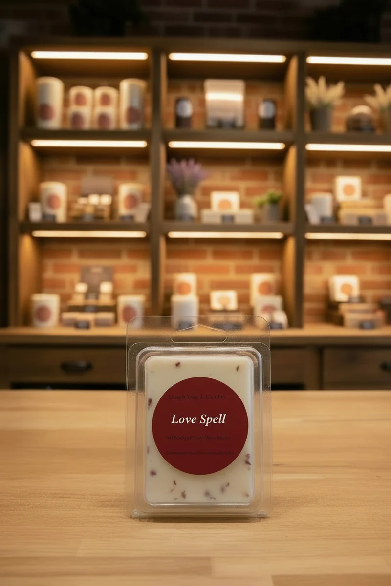 Love Spell Wax Melts/ W real rose petals