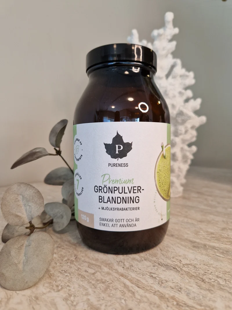 Pureness ~ Premium Grönpulverblandning + Mjölksyrabakterier