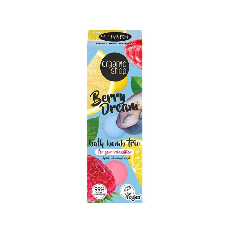 Organic Shop Berry Dream Bath Bomb Trio