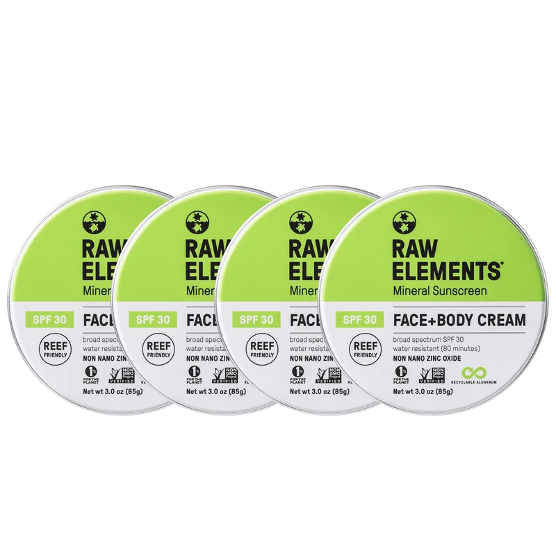 Face + Body Tin SPF 30 *Plastic Free* - 4 Pack