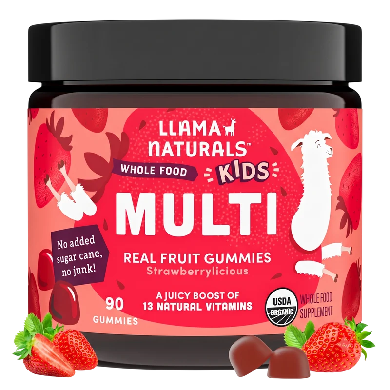 Kids Whole Food Multivitamin Gummies, Strawberry (90 ct)