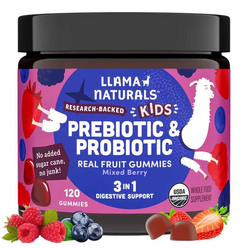 Kids Prebiotic & Probiotic Gummies, Mixed Berry (120 ct)