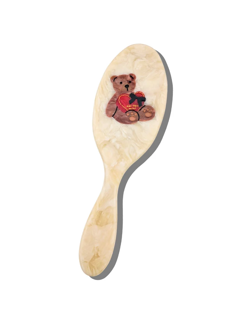 Solar Eclipse - Hand-Painted Love Teddy Amazing Hair Day Brush | Eco-Friendly