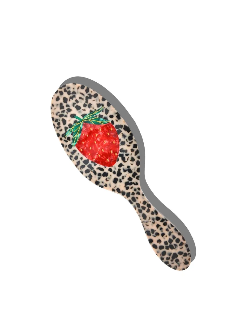 Solar Eclipse - Hand-painted Strawberry Amazing Hair Day Brush