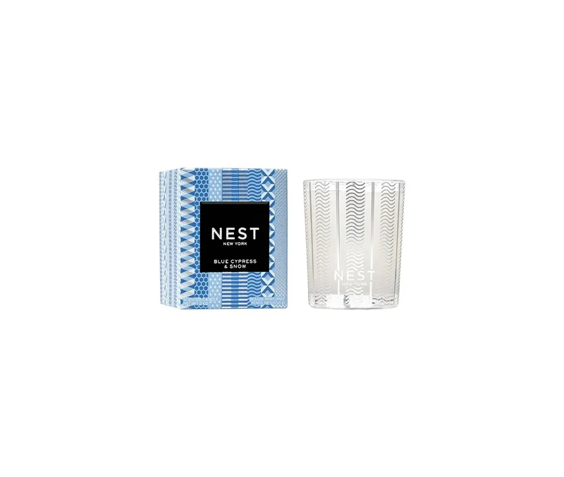 Blue Cypress & Snow Votive Candle