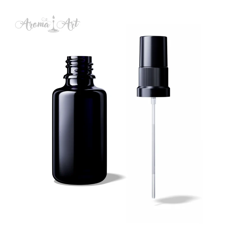 Parfymflaska 50 ml, mörkt glas, med spraymunstycke