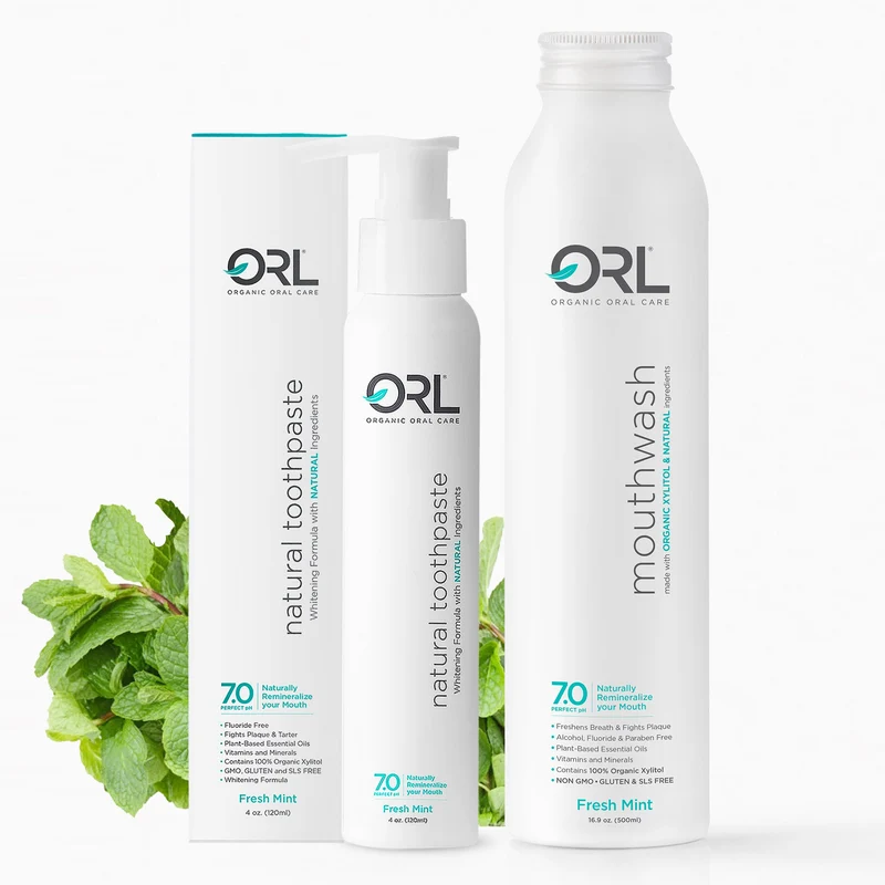 ORL Fresh Mint Bundle - Natural Toothpaste & Mouthwash