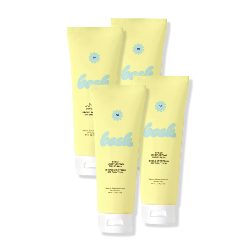 Bask Suncare SPF 30 Lotion 4-Pack - Travel Size Bundle