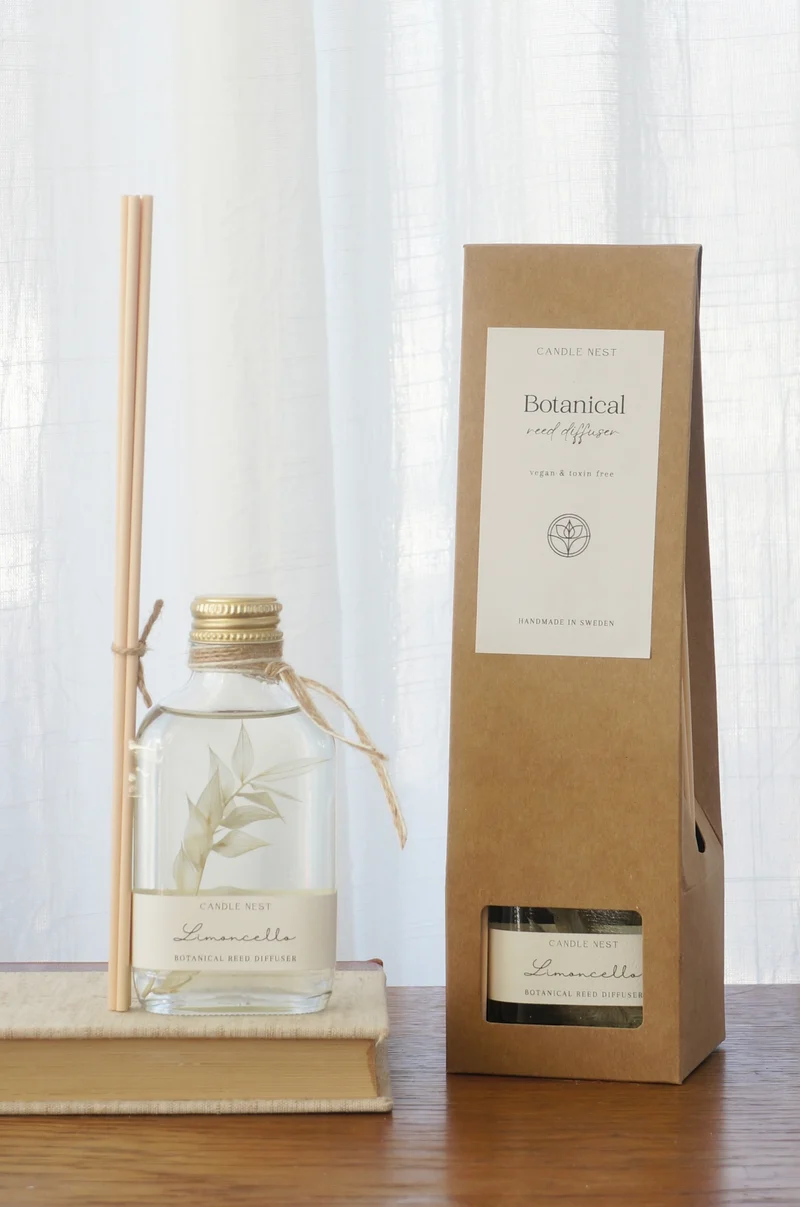 Doftpinnar – citrongräs & ingefära – Rumsdoft för hemmet – Limoncello