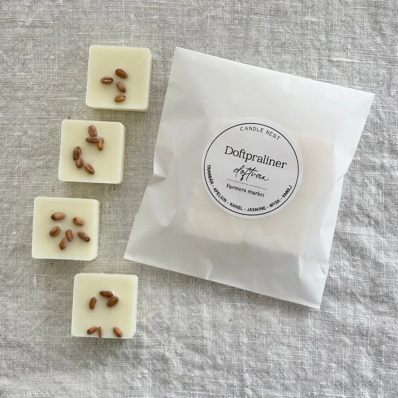 Doftvax – tranbär, apelsin & kanel för aromalampa – Farmers Market (4 Doftpraliner™)