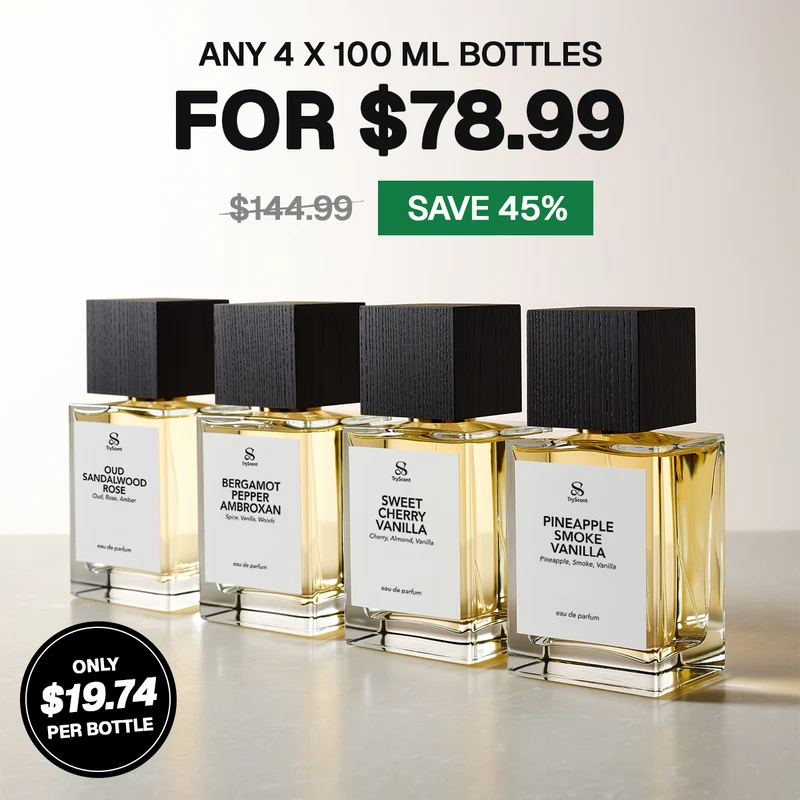 4X 100ml Perfume Bottles