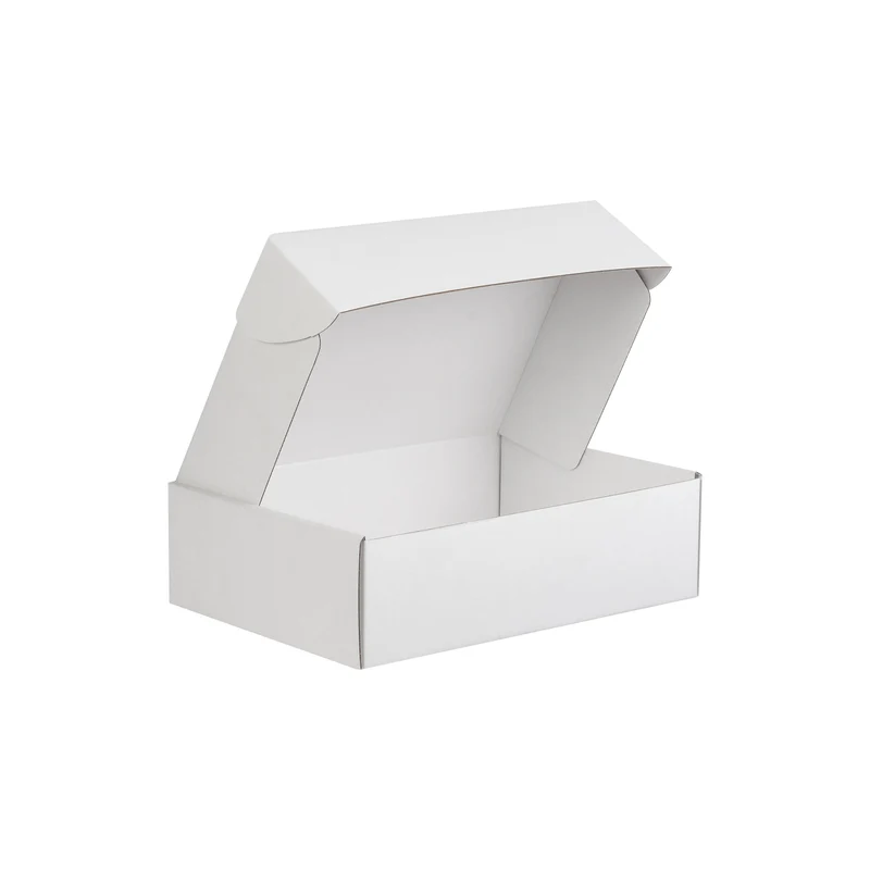 White Square Shipping Box – White Inside (Pack of 10)