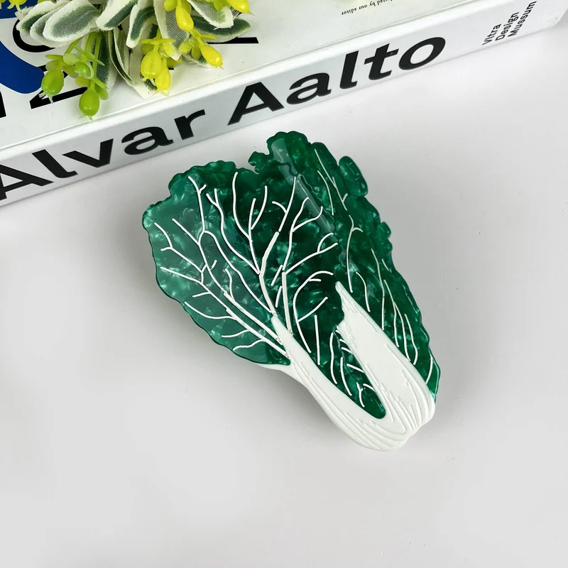 TheDivaSoap - Cabbage Claw Clip, Vegetable Hair Clip: Green