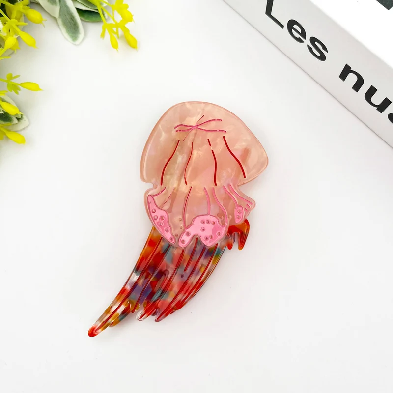 TheDivaSoap - Marine Animal Hair Clip, Jellyfish Squid Claw Clip: Jellyfish