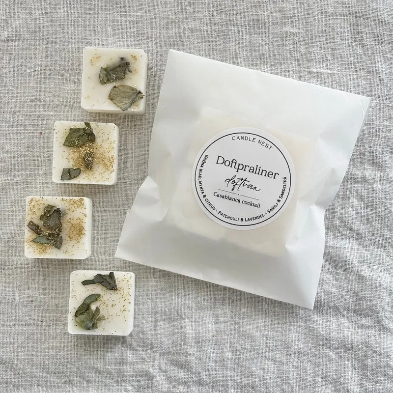 Doftvax – mynta, citrus & jasmin för aromalampa – Casablanca Cocktail (4 Doftpraliner™)