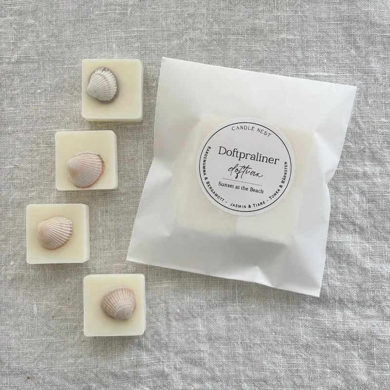 Doftvax – kardemumma & bergamott för aromalampa – Sunset at the Beach (4 Doftpraliner™)