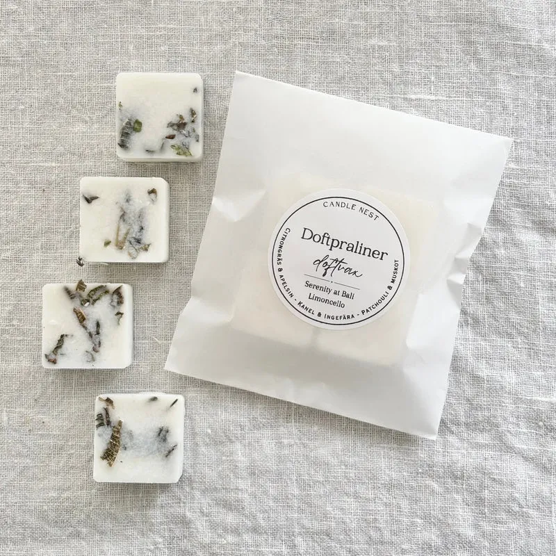 Doftvax – citrongräs & ingefära för aromalampa – Serenity at Bali / Limoncello (4 Doftpraliner™)