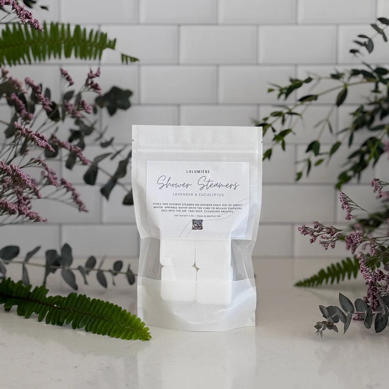 LULUMIERE - Shower Steamers - Mini: Lavender & Eucalyptus in White