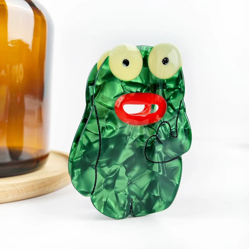 TheDivaSoap - Big Mouth Monster Hair Claw Clip, Funny Party Hair Clip: Green