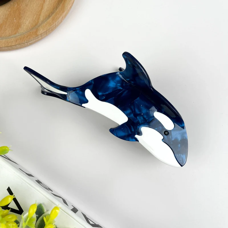 TheDivaSoap - Whale Hair Clip,Marine Animal Hair Clip: Blue