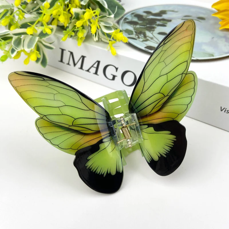 TheDivaSoap - Colorful butterfly hair clips elegant beautiful hair clip: E