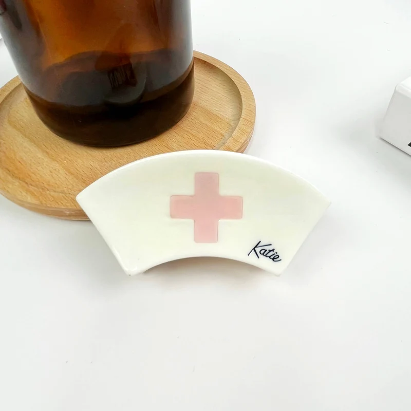 TheDivaSoap - Acetate Pill Hair Clips,Nurses Day Hair Claw Clip: White