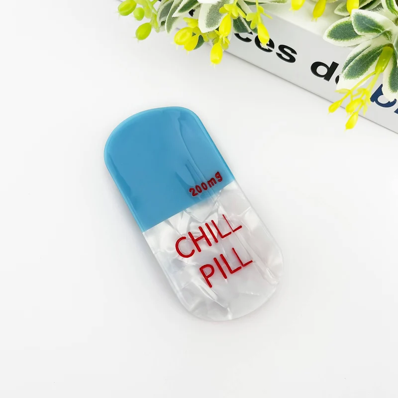 TheDivaSoap - Chill Pill Hair Clip ,Nurses Day Hair Claw Clip: Blue