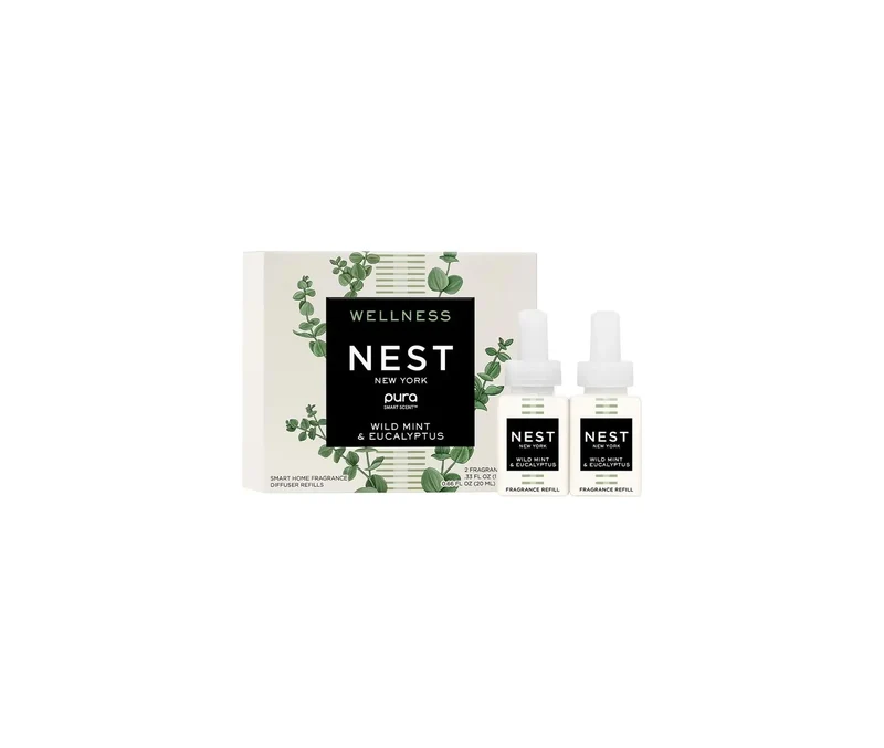 Wild Mint & Eucalyptus Refill Duo for NEST x Pura Smart Home Fragrance Diffuser - Smart Vials