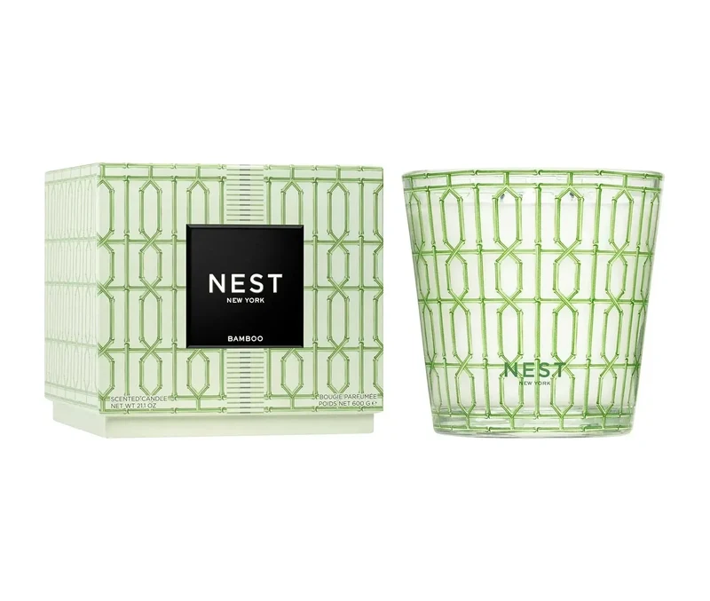 Bamboo Decorative 3-Wick Candle