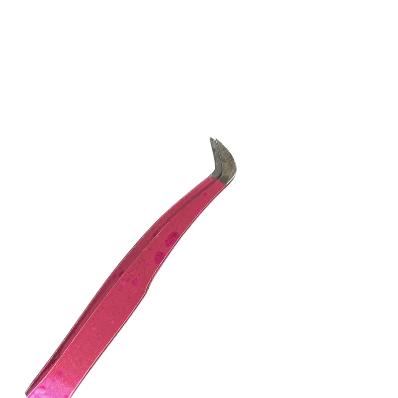 75° avrund böjd Volym pincett ( Rosa )