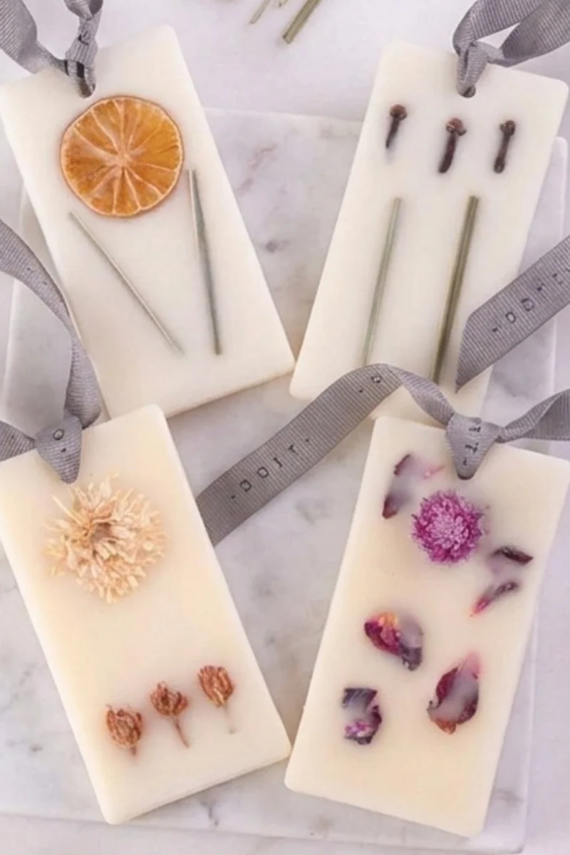 Flower Blossom & Lemongrass · Wax Tablet · Gift Set of 4