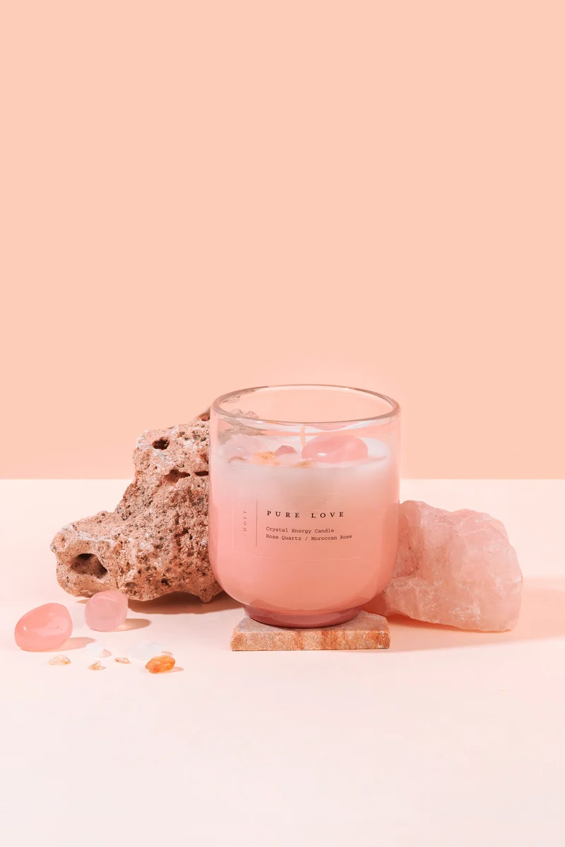 Crystal Eneregy U-Glass Candle · Blush