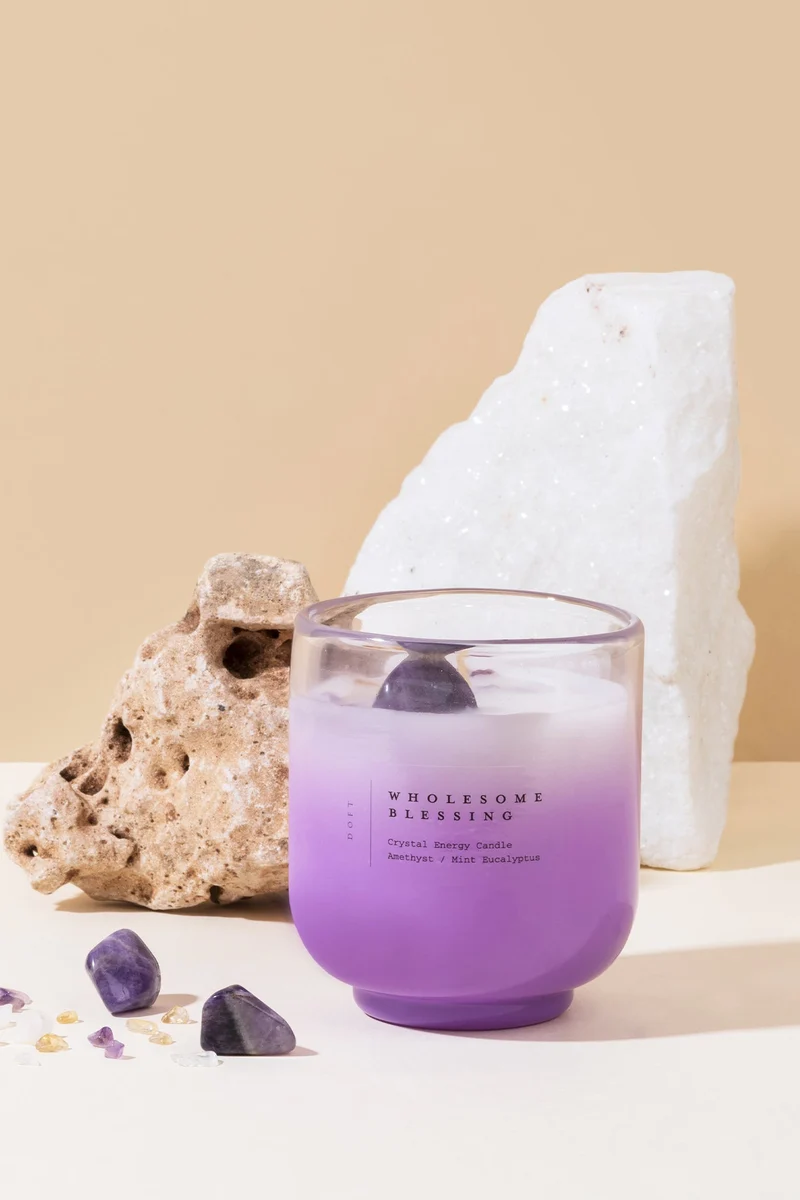 Crystal Energy Wholesome Blessing Jar Candle