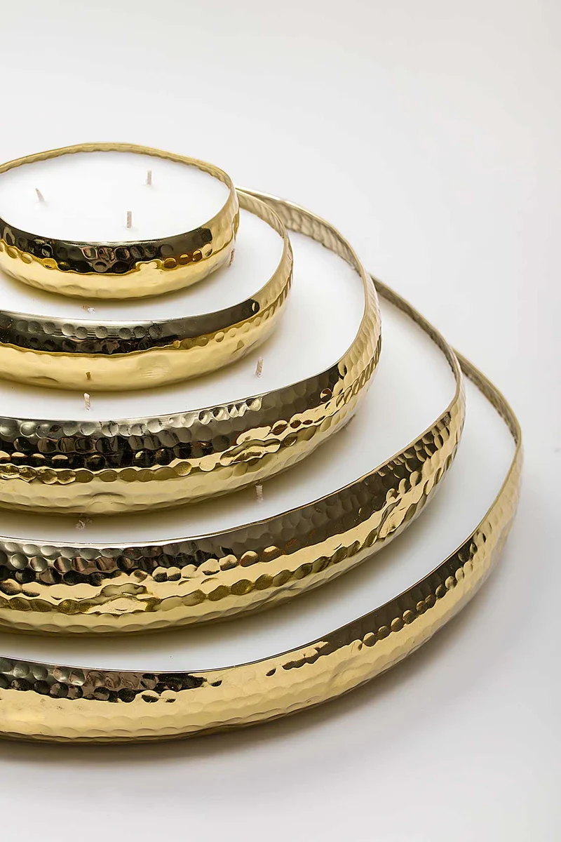 Infinity Tray Candle · Gold