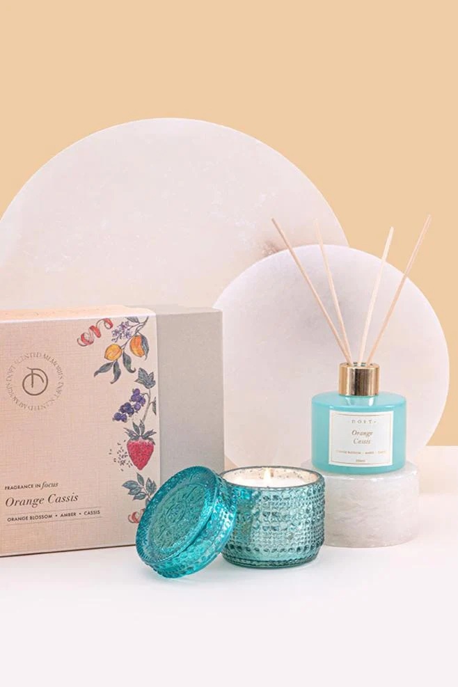 Illume Lid Jar Candle & Diffuser · Blue · Gift Set of 2