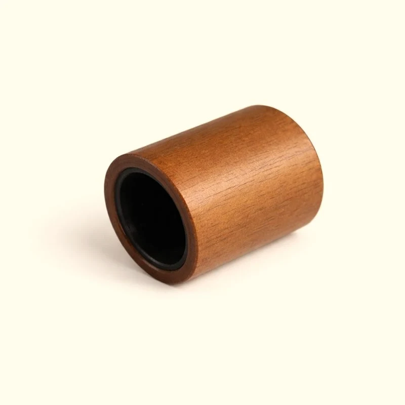 Perfume Tops - Wooden - Wholesale Ash Wood Perfume Cap, Walnut Finish, FEA 15 Slim