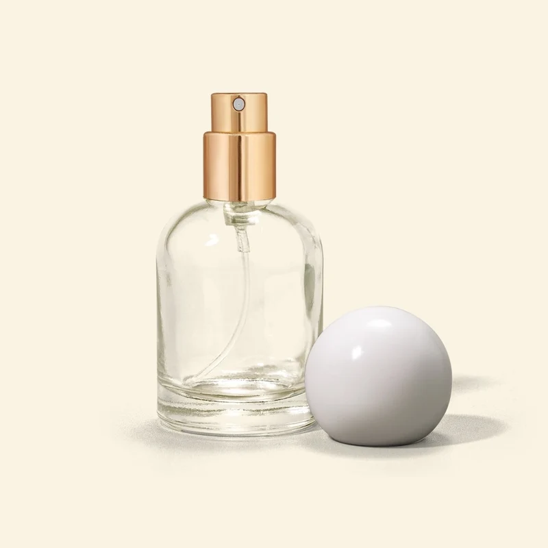 30ml Perfume Bottles - Reva + White Spherical Top, Perfume Bottles Wholesale